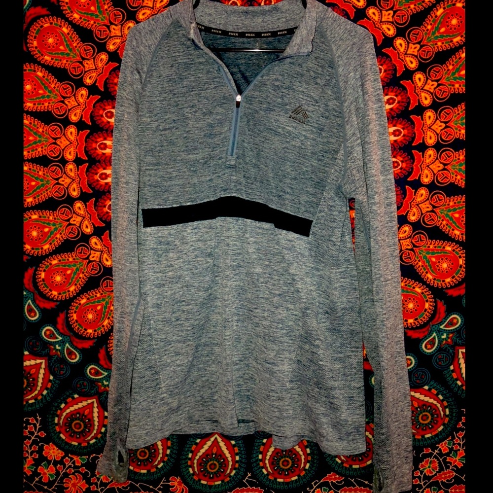 Gray lightweight athletic top